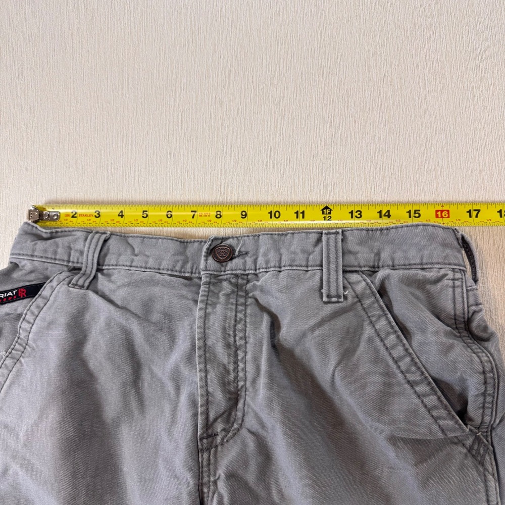 Ariat FR M4 Relaxed Boot Cut Work Pants Mens 32x30 Gray Westex UltraSoft Canvas - Picture 10 of 13
